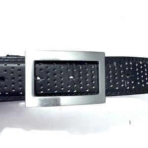 PGA TOUR 36 Inch Perforated Black Leather Belt